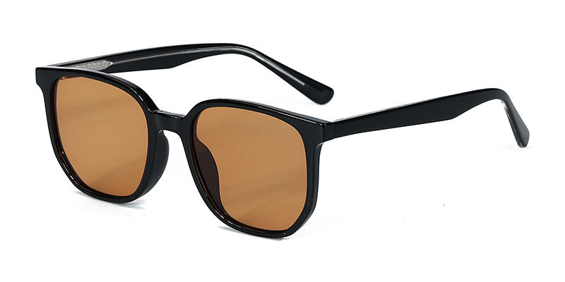 P9127 Simple Square-Frame Sunglasses TR90 Polarized Sunglasses With Acetate Temple