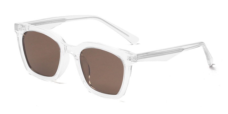 P9074 Square Retro Casual TR90 Polarized Sunglasses With Acetate Temple