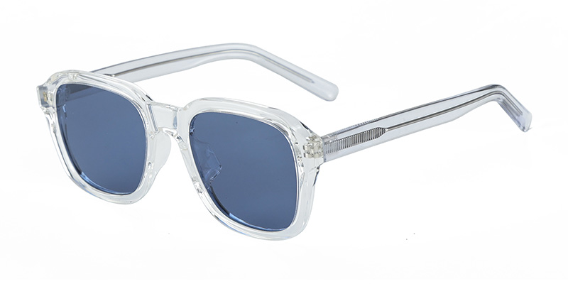 P9025 Large-Frame Square Retro TR90 Polarized Sunglasses With Acetate Temple