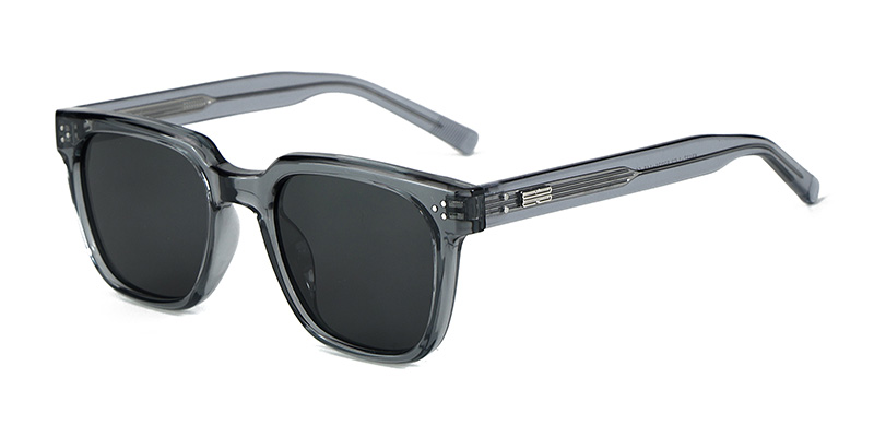 K9137-1 Square Decoration TR90 Acetate Temple Polarized Sunglasses With Temple Decoration