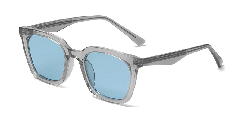 P9074 Square Retro Casual TR90 Polarized Sunglasses With Acetate Temple