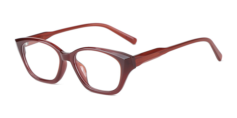 K9196 TR90 Fashion Cat-Eye Eyeglass Frame Anti-Blue Light Glasses with Acetate Temple