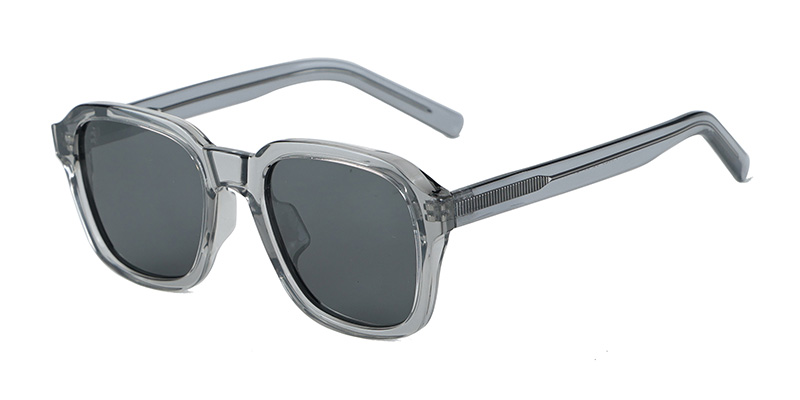 P9025 Large-Frame Square Retro TR90 Polarized Sunglasses With Acetate Temple
