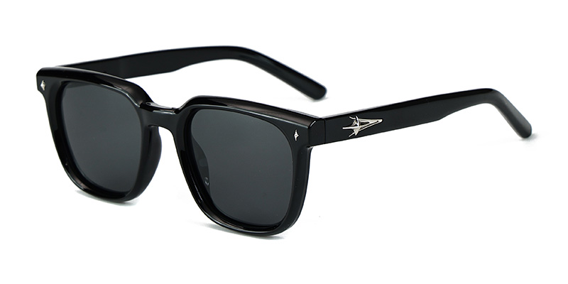 K9138-1 Square Eyeglass Frames TR90 Polarized Sunglasses with Star-shaped Temples