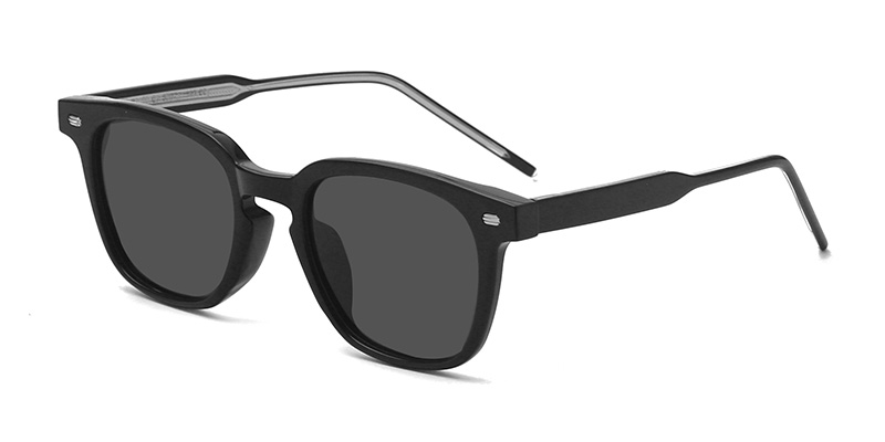 P9080 Stylish Decorative Square Mirror Frame TR90 Polarized Sunglasses With Acetate Temple