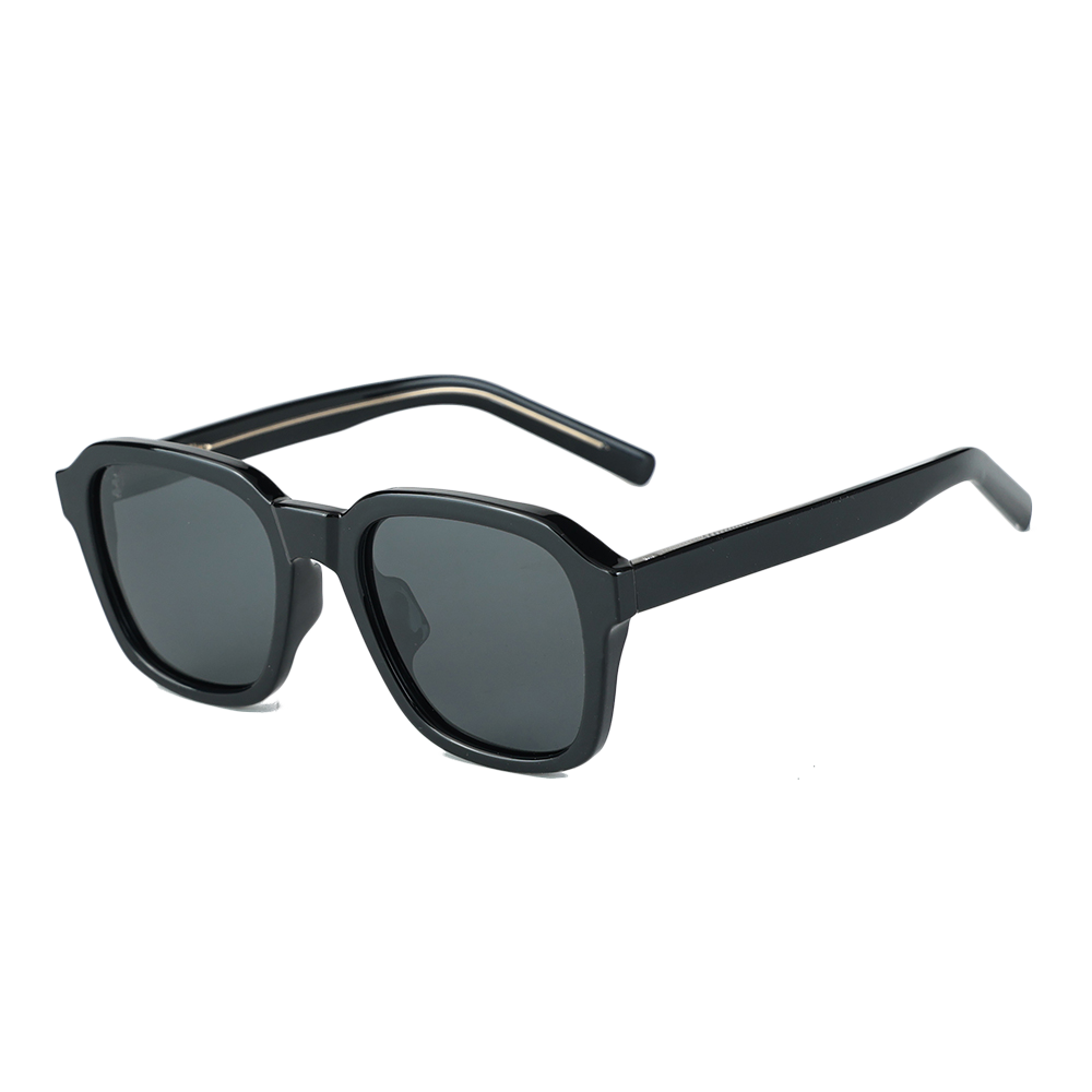 P9025 Large-Frame Square Retro TR90 Polarized Sunglasses With Acetate Temple