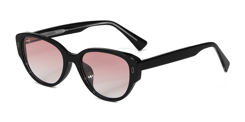 58256 Cat-Eye Style TR90 Polarized Sunglasses With Acetate Temple And Metal Fittings