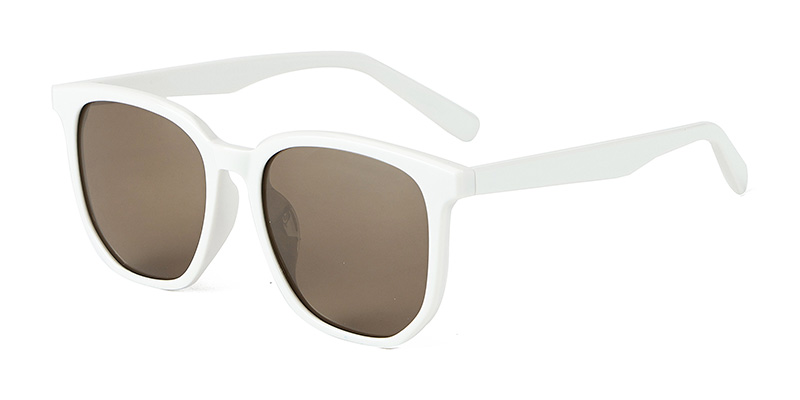 58264 Stylish Large Square TR90 Polarized Sunglasses  With Acetate Temple