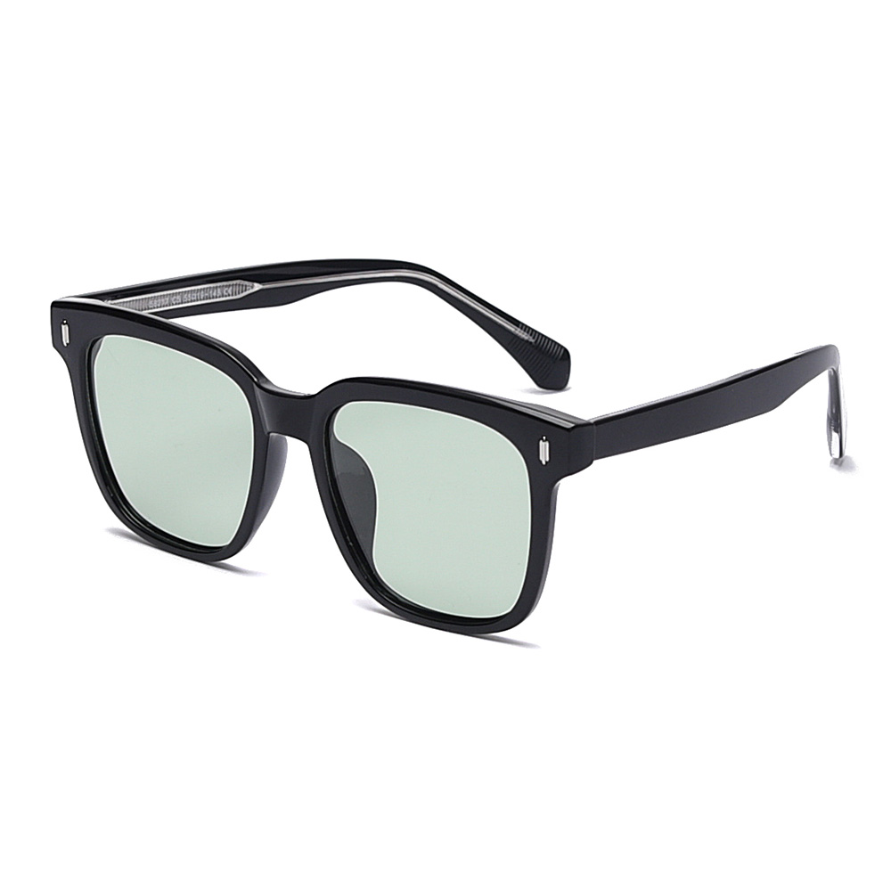 58217 Korean Style Fashionable Square Frame TR90 Polarized  Sunglasses With Acetate Temple