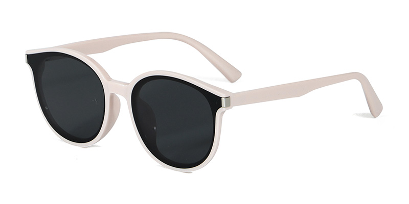 58253 Round Frame TR90 Practical Polarized Sunglasses With Metal Decoration