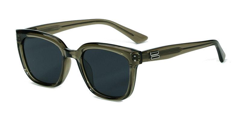 58258 Square Long Strip Decoration TR90 Polarized  Sunglasses With Acetate Temple