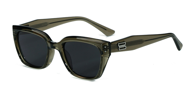 58257 Cat-Eye Frame TR90 Acetate Temple Polarized Sunglasses With Long Strip Decoration