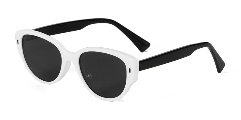 58256 Cat-Eye Style TR90 Polarized Sunglasses With Acetate Temple And Metal Fittings
