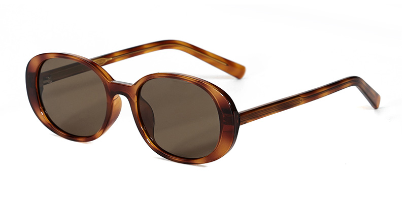 58255 Small Ellipse Lightweight Practical TR90 Polarized Sunglasses With Acetate Temple