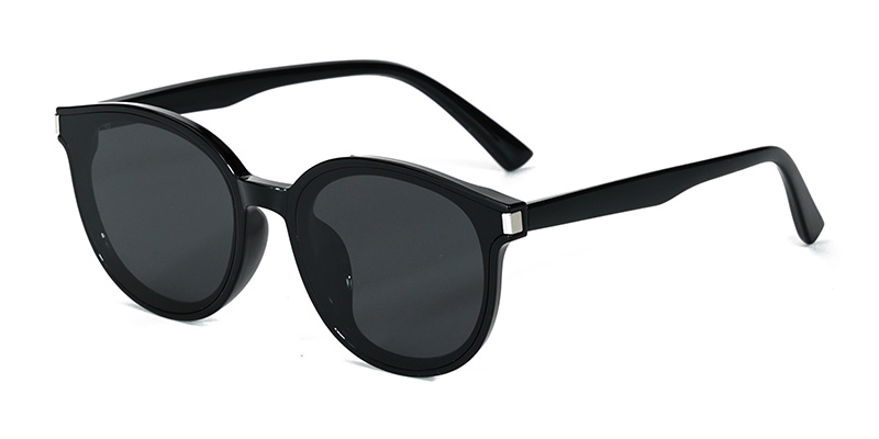 58253 Round Frame TR90 Practical Polarized Sunglasses With Metal Decoration