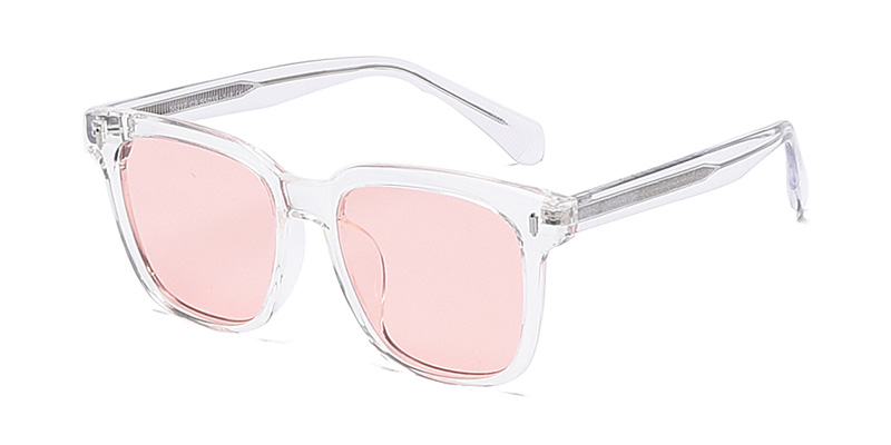 58217 Korean Style Fashionable Square Frame TR90 Polarized  Sunglasses With Acetate Temple