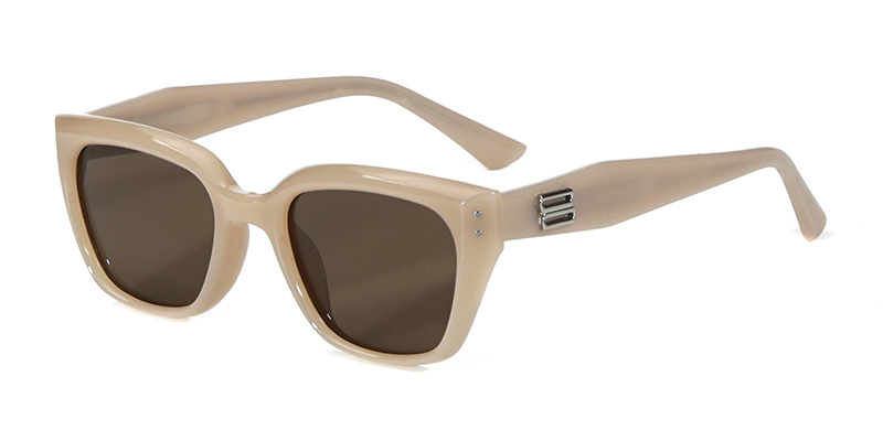 58257 Cat-Eye Frame TR90 Acetate Temple Polarized Sunglasses With Long Strip Decoration