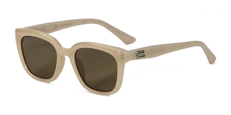 58258 Square Long Strip Decoration TR90 Polarized  Sunglasses With Acetate Temple