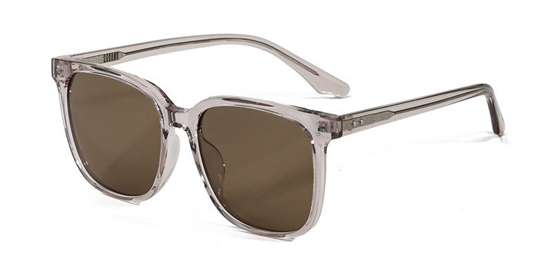 Stylish Square Frame TR90 Polarized Sunglasses  With Acetate Temple