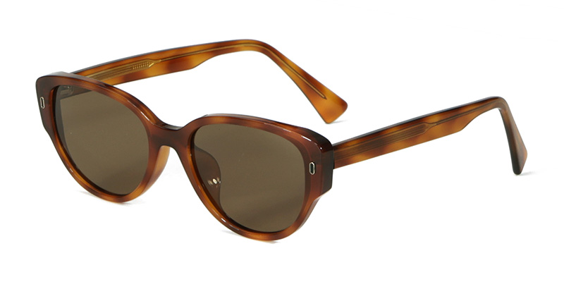 58256 Cat-Eye Style TR90 Polarized Sunglasses With Acetate Temple And Metal Fittings