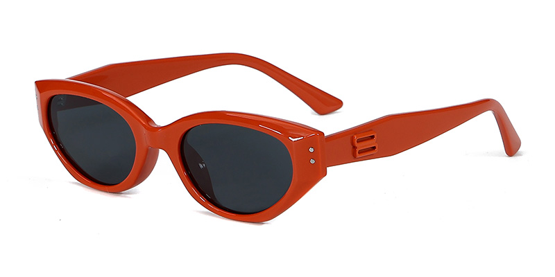 58251 Cat-Eye Frames Metal Strip Decoration TR90  Polarized Sunglasses With Acetate Temple