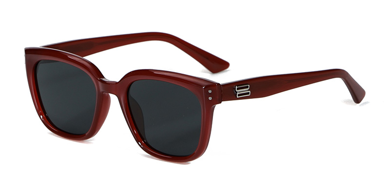 58258 Square Long Strip Decoration TR90 Polarized  Sunglasses With Acetate Temple