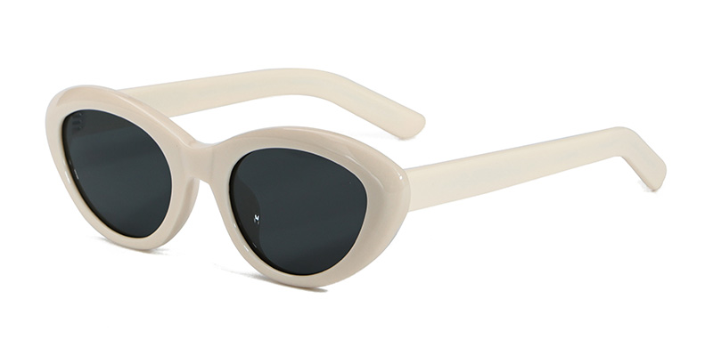 58260 Stylish Soft Lines Oval Shape TR90 Polarized  Sunglasses With Acetate Temple