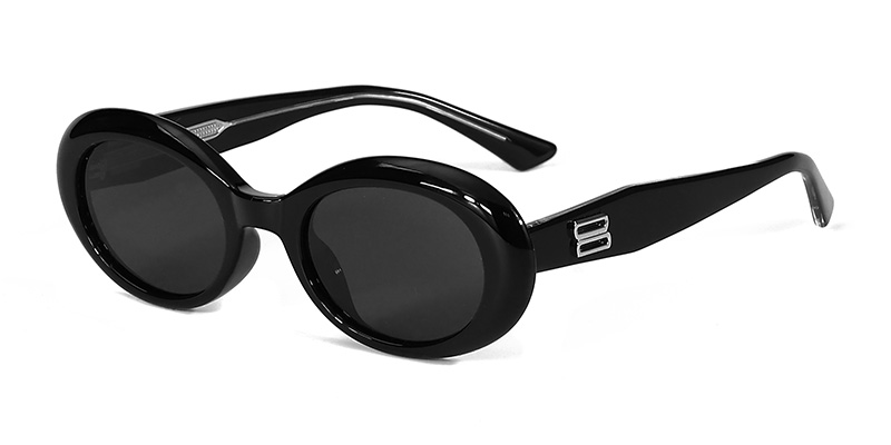 58250 Small Round Frame Metal Strip Decoration TR90 Polarized Sunglasses With Acetate Temple