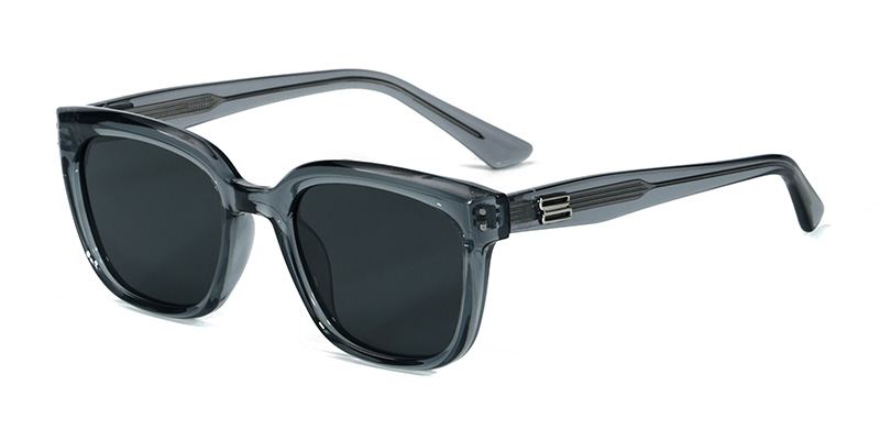 58258 Square Long Strip Decoration TR90 Polarized  Sunglasses With Acetate Temple