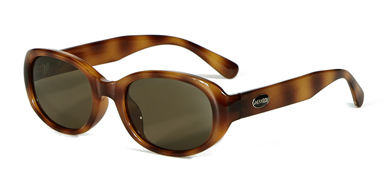 58254 Small Ellipse TR90 Polarized Sunglasses  With Crystal Gel Logo