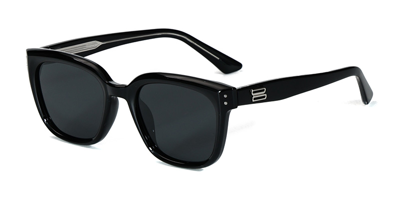 58258 Square Long Strip Decoration TR90 Polarized  Sunglasses With Acetate Temple
