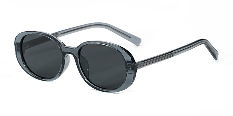 58255 Small Ellipse Lightweight Practical TR90 Polarized Sunglasses With Acetate Temple