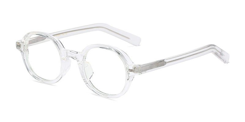 K9002 Small Round Frame Simple TR90 Blue Light Glasses With Acetate Temple