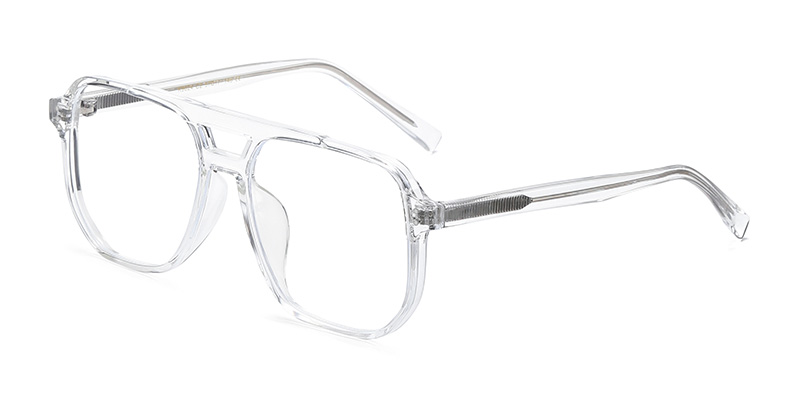 K9024 Double Beam Stylish Simple Square TR90 Blue Light Glasses With Acetate Temple