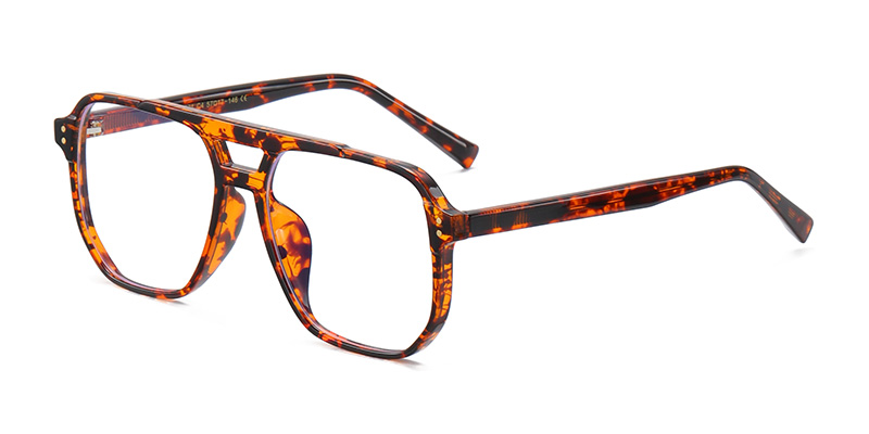 K9024 Double Beam Stylish Simple Square TR90 Blue Light Glasses With Acetate Temple