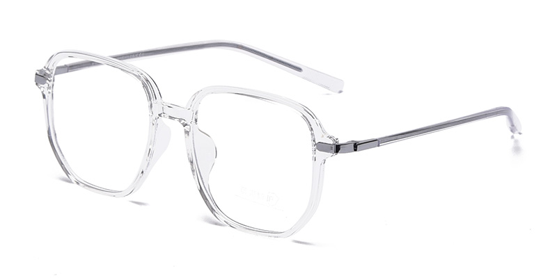 K9090 Large Square Metal Splicing TR90 Blue Light Glasses With Acetate Temple