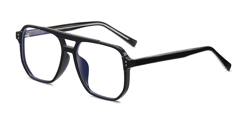 K9024 Double Beam Stylish Simple Square TR90 Blue Light Glasses With Acetate Temple