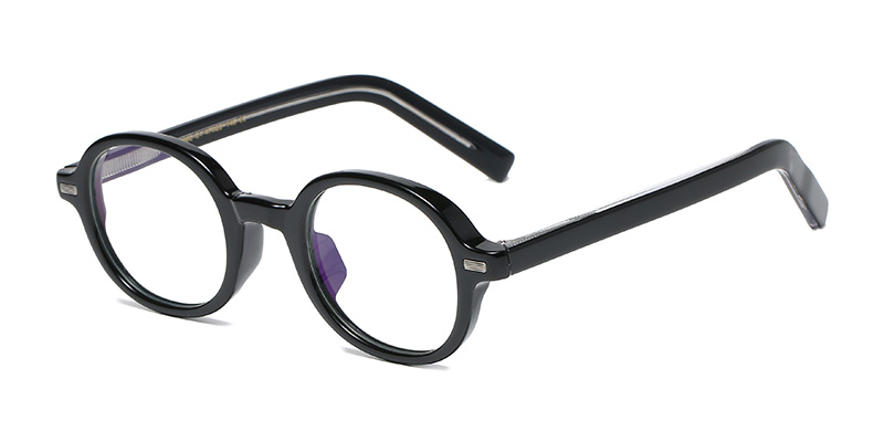K9002 Small Round Frame Simple TR90 Blue Light Glasses With Acetate Temple