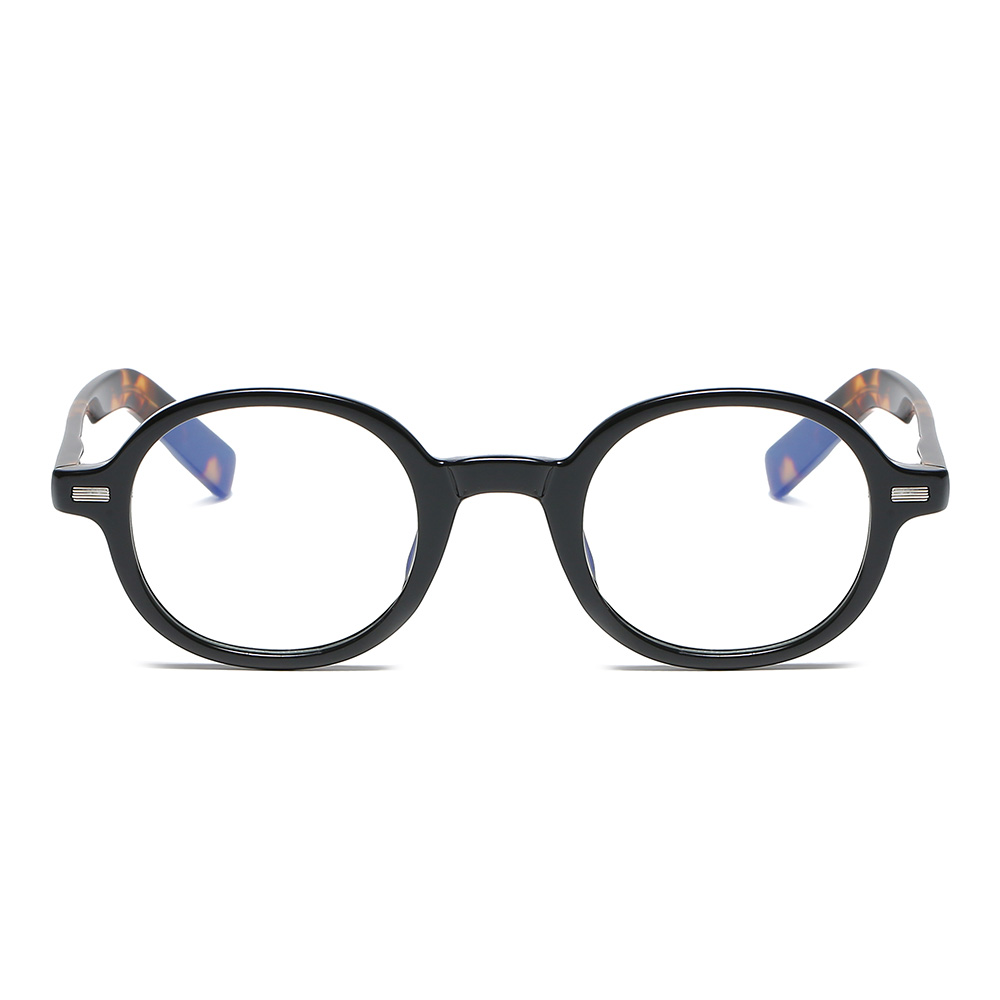 K9002 Small Round Frame Simple TR90 Blue Light Glasses With Acetate Temple