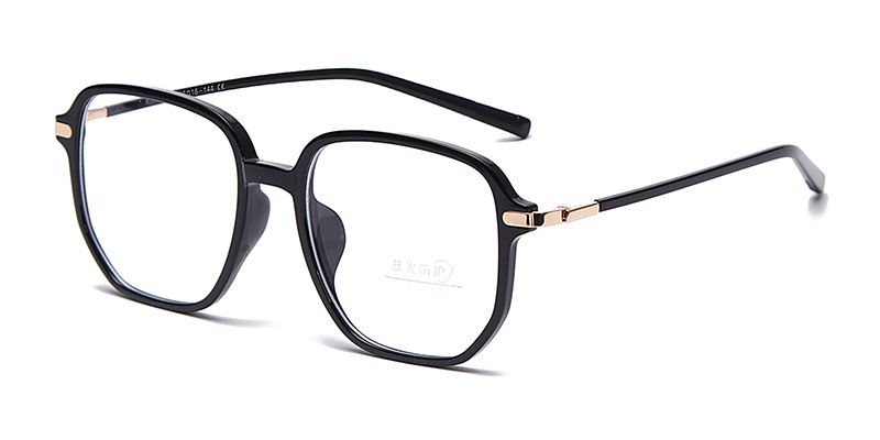 K9090 Large Square Metal Splicing TR90 Blue Light Glasses With Acetate Temple