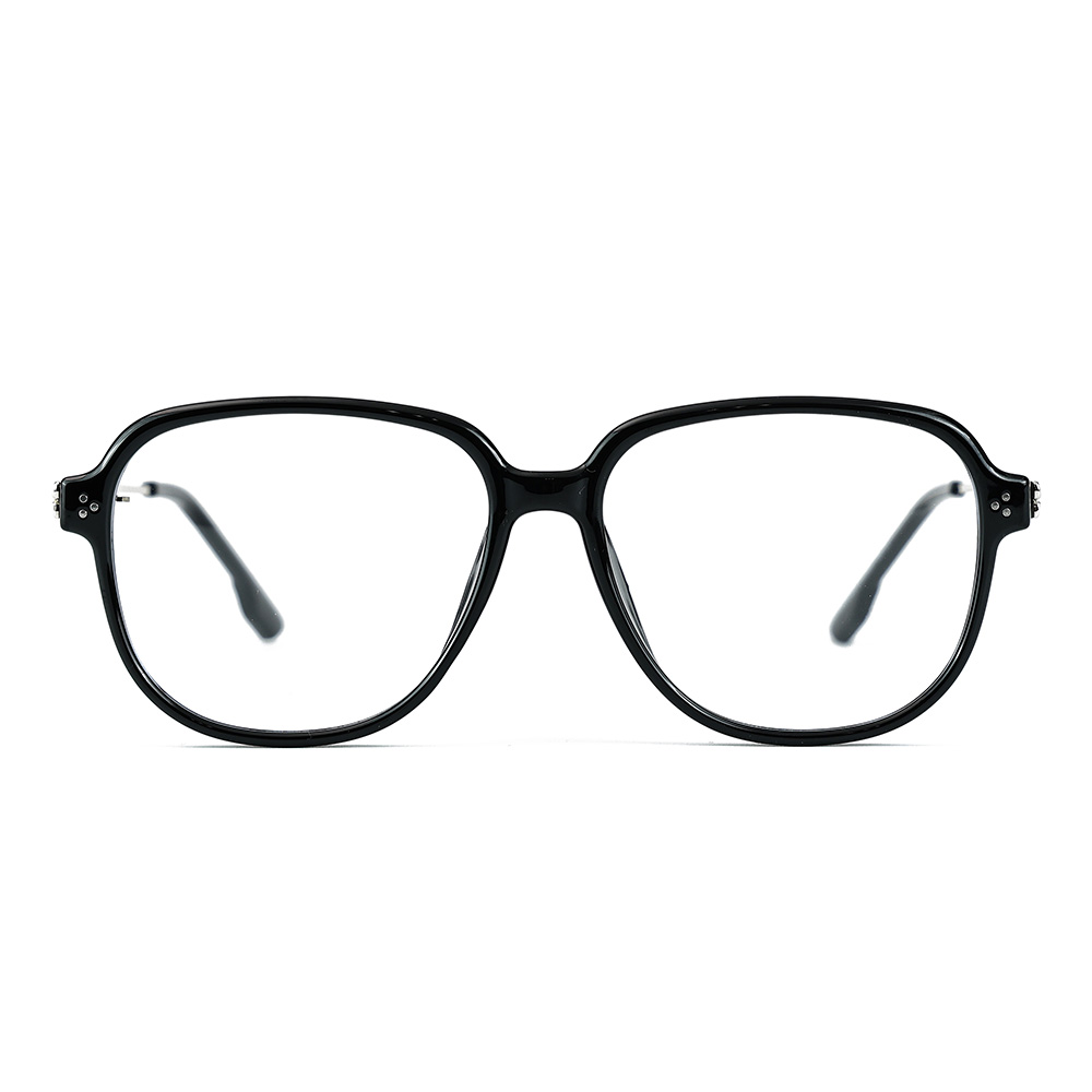 K9133 Oval-Frame Metal Temples Accessories TR90 Blue Light Glasses With Metal