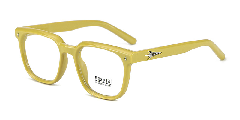 K9138 Square-Framed Glasses With Stars On The Temples TR90 Blue Light Glasses