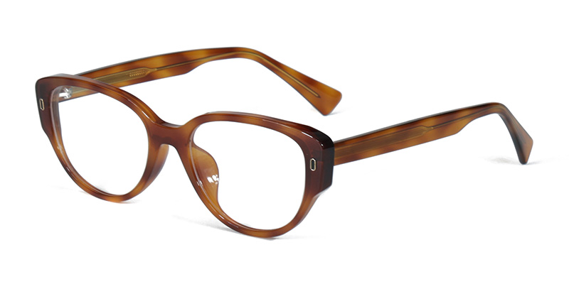 K9128 Cat-Eye Frame With Long Strip Decoration TR90 Blue Light Glasses With Acetate Temple