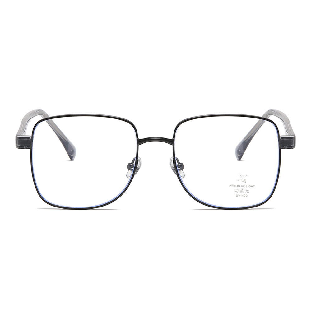 ZS52050 Square Pin Insertion Leg Everyday Versatile Metal Blue Light Glasses
