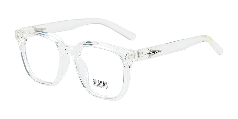 K9138 Square-Framed Glasses With Stars On The Temples TR90 Blue Light Glasses