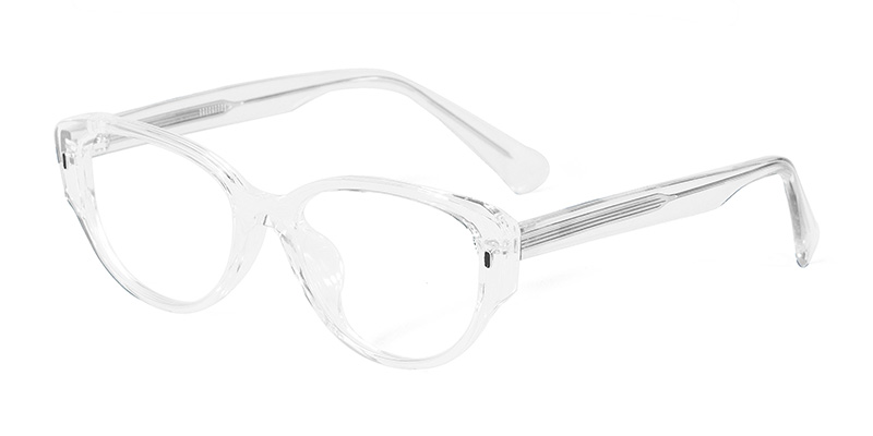 K9128 Cat-Eye Frame With Long Strip Decoration TR90 Blue Light Glasses With Acetate Temple
