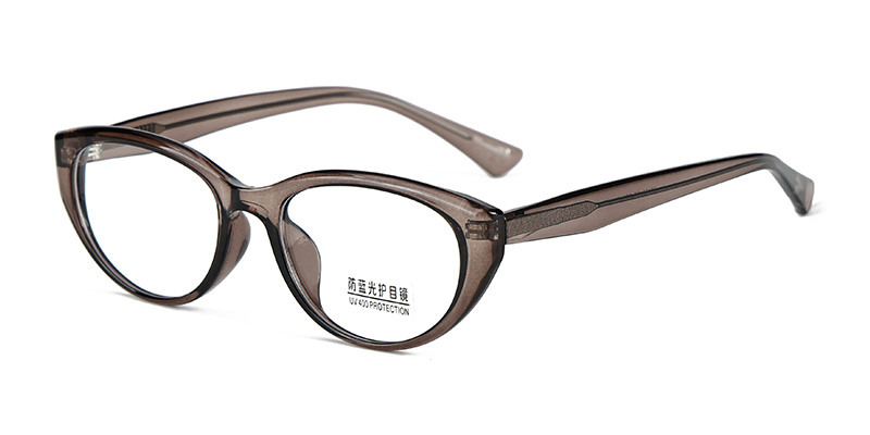 K9139 Stylish And Simple Cat-Eye Soft Round TR90 Blue Light Glasses With Acetate Temple