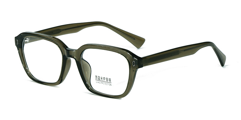 K9129 Simple Rectangular Frame With Long Strip Decoration TR90 Blue Light Glasses With Acetate Temple