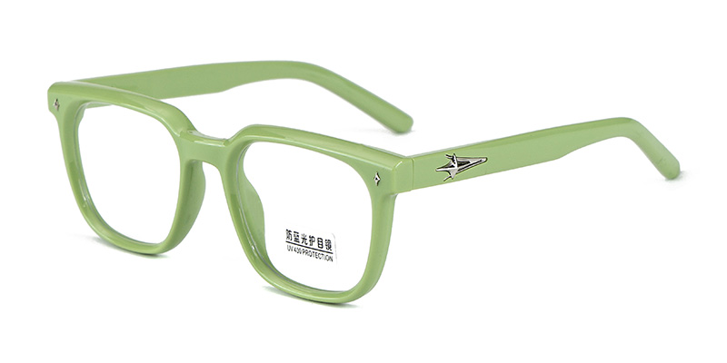 K9138 Square-Framed Glasses With Stars On The Temples TR90 Blue Light Glasses