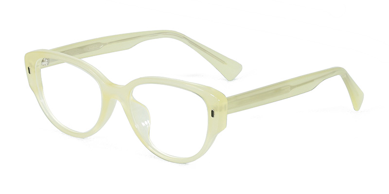 K9128 Cat-Eye Frame With Long Strip Decoration TR90 Blue Light Glasses With Acetate Temple